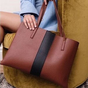 Vince Camuto Brown Vegan Leather Tote Bag